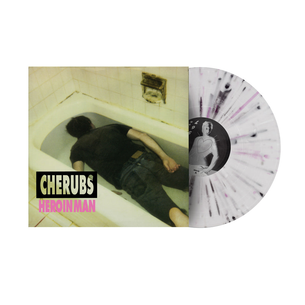 CHERUBS 'HEROIN MAN' LP (Limited Edition ' Only 200 Made, Ultra Clear w/ Black Marble & Neon Magenta Splatter Vinyl)