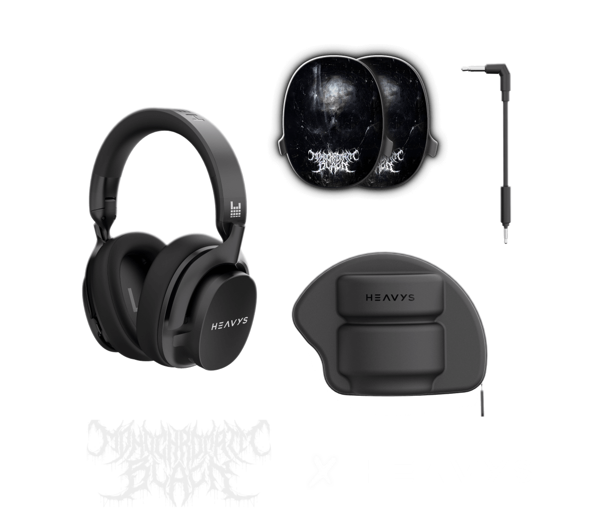 MONOCHROMATIC BLACK HEADPHONES