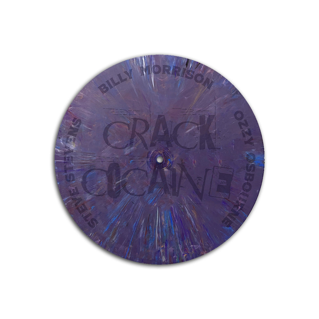 BILLY MORRISON, OZZY OSBOURNE, & STEVE STEVENS 'CRACK COCAINE' 12" (Exclusive ' Limited to 500, Purple Blue Recycle Mix w/ Etched B-Side)