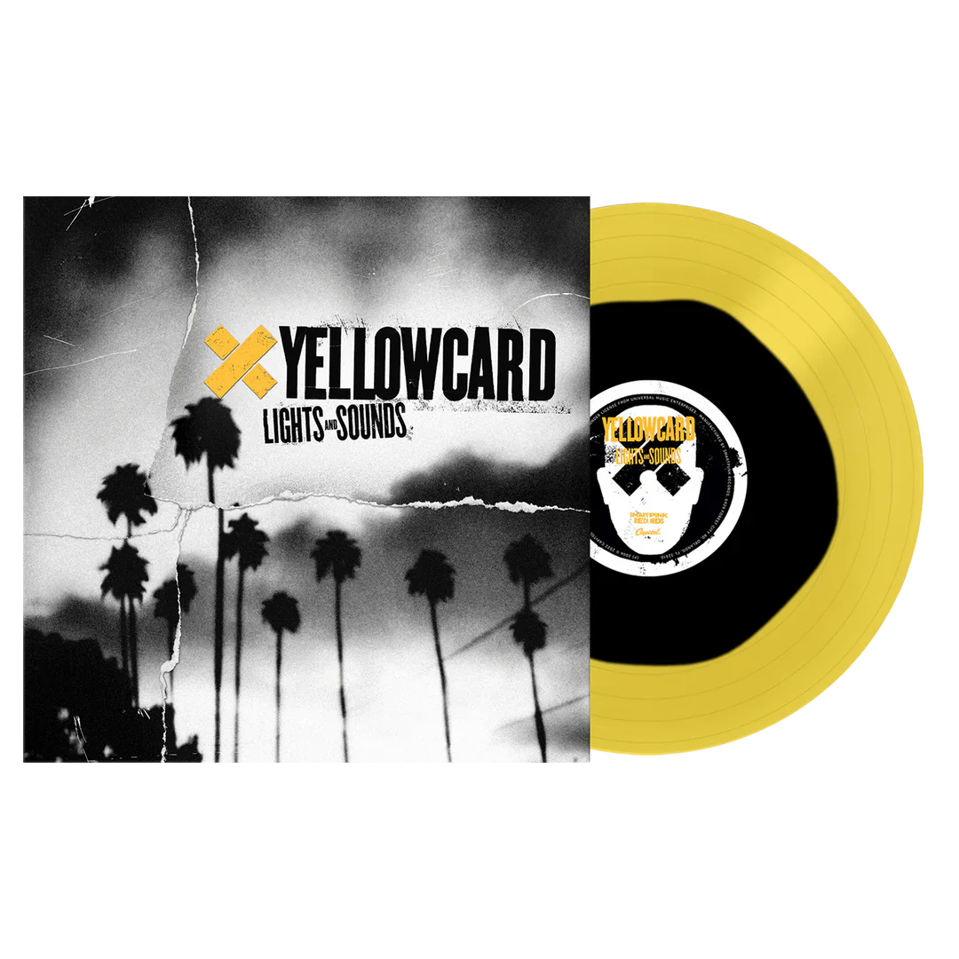 YELLOWCARD 'LIGHTS AND SOUNDS' LP (Black inside Transparent Yellow Vinyl)