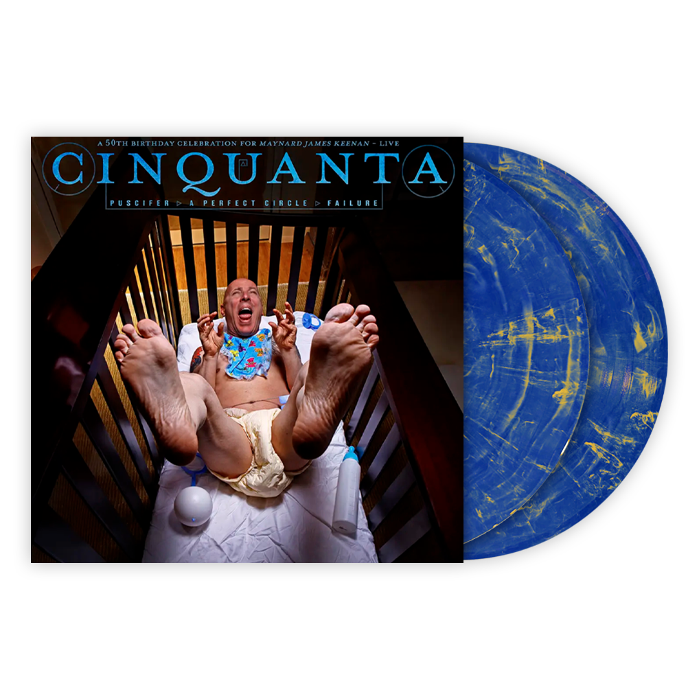 MAYNARD JAMES KEENAN 'CINQUANTA' 2LP - feat. Puscifer, A Perfect Circle, and Failure (Limited Edition ' Only 300 Made, Clear Blue w/ Gold Swirl Vinyl)