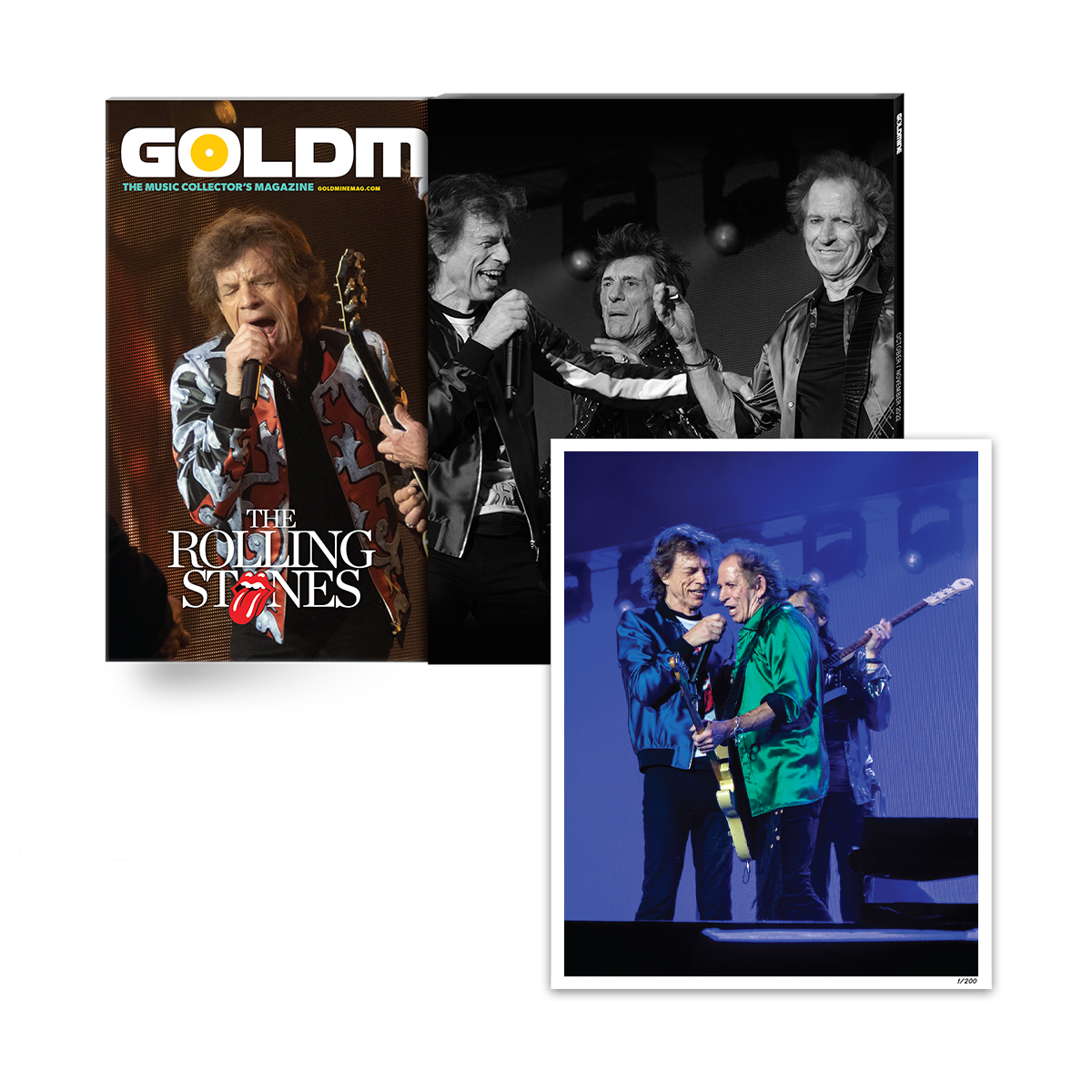 GOLDMINE MAGAZINE: OCT/NOV 2022 ISSUE ALT COVER FEATURING THE ROLLING STONES - HAND-NUMBERED SLIPCASE & PHOTO PRINT