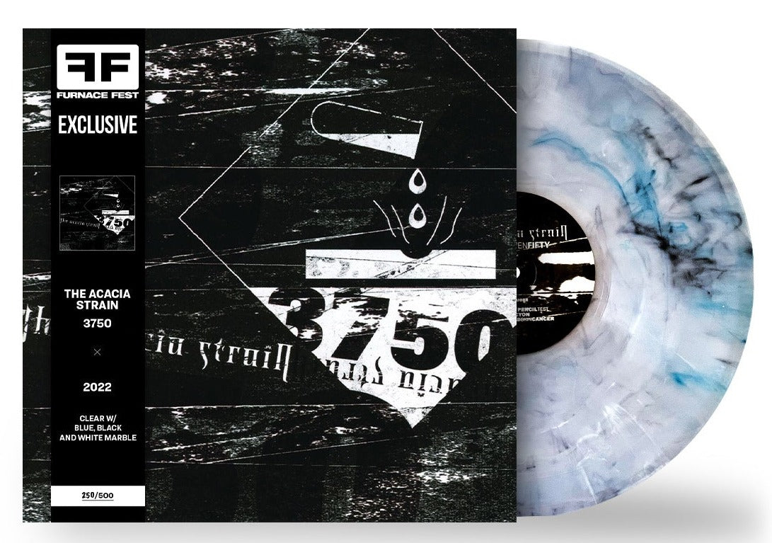 THE ACACIA STRAIN '3750' LP (Furnace Fest Exclusive ' Only 500 made, Clear w/ Blue, Black, and White Marble Vinyl)