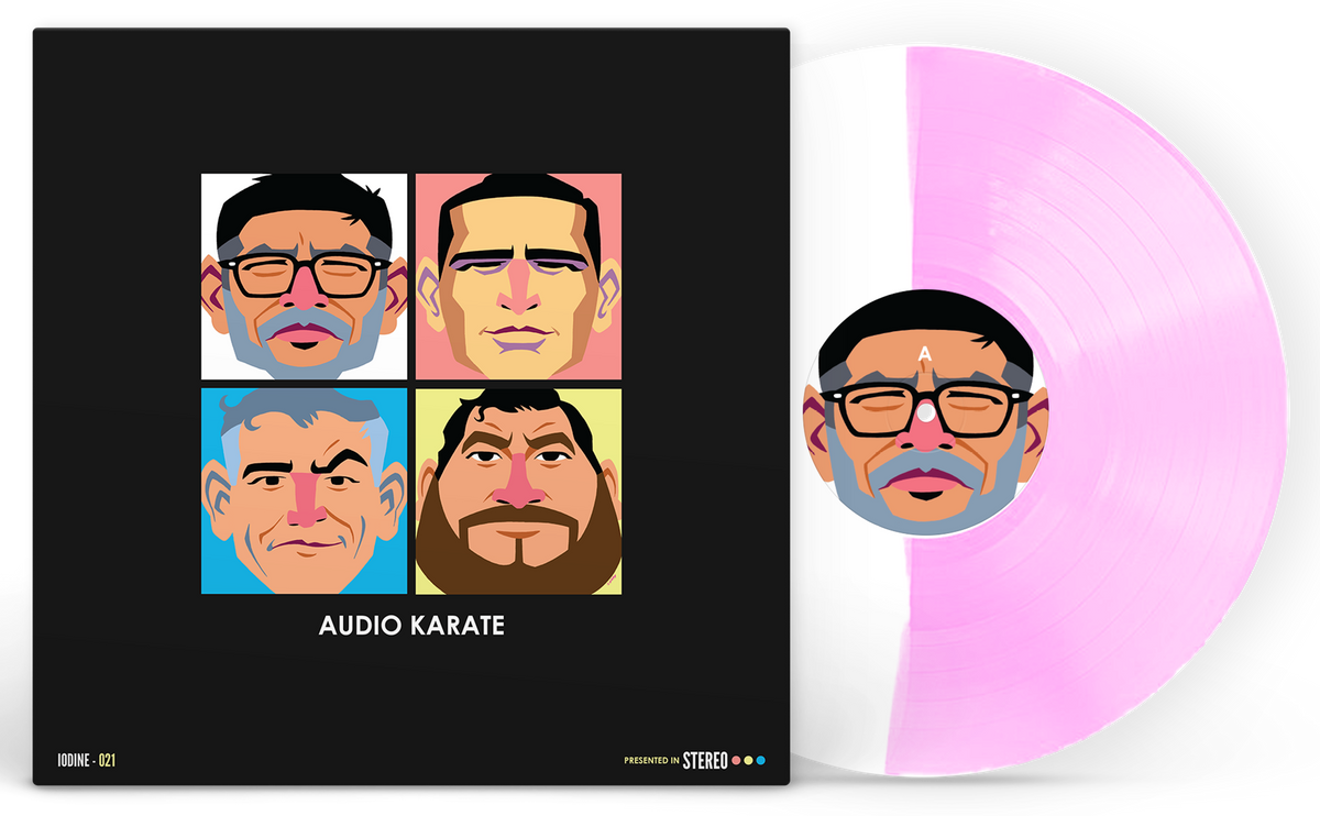 AUDIO KARATE '¡OTRA!' RARITIES COMP LP (Half Pink Half White Vinyl)' ONLY 100 MADE