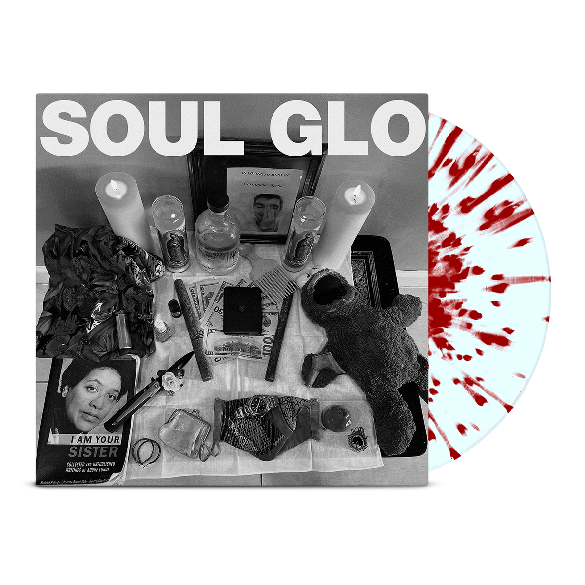 SOUL GLO 'DIASPORA PROBLEMS' LIMITED-EDITION ELECTRIC BLUE WITH RED SPLATTER LP' ONLY 300 MADE