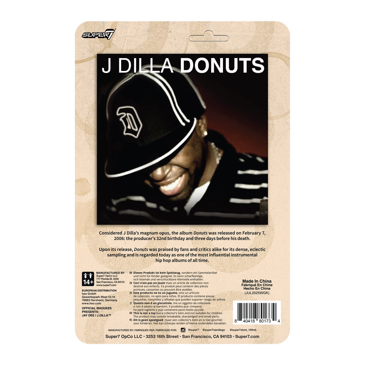 J DILLA REACTION FIGURE WAVE 2 (Donuts)