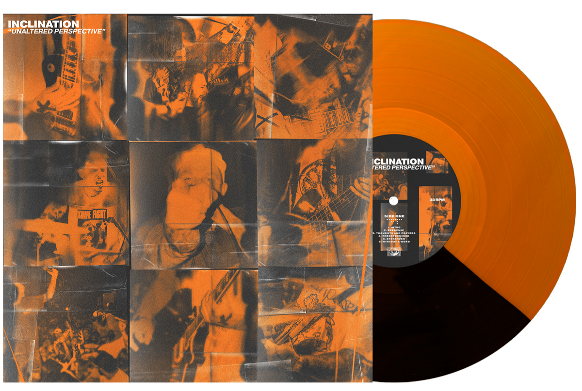 INCLINATION 'UNALTERED PERSPECTIVE' LP (Limited Edition ' Only 250 made, Half Black / Half Orange Crush Vinyl)