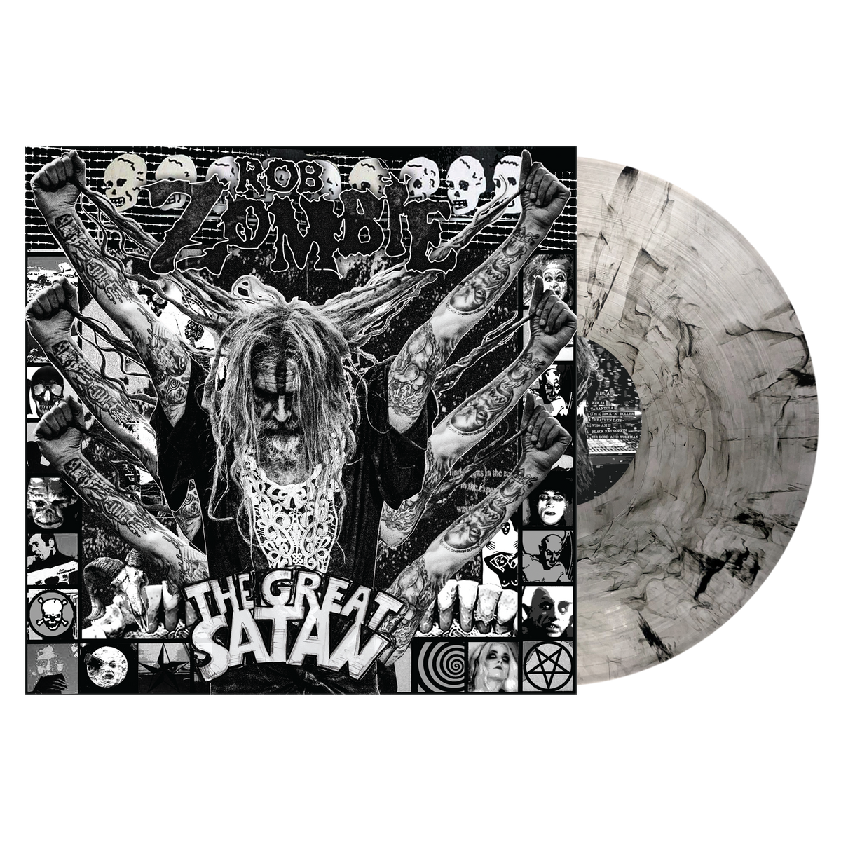 ROB ZOMBIE'THE GREAT SATAN' LP (Exclusive ' Limited to 1000, Clear w/ Black Smoke Vinyl)