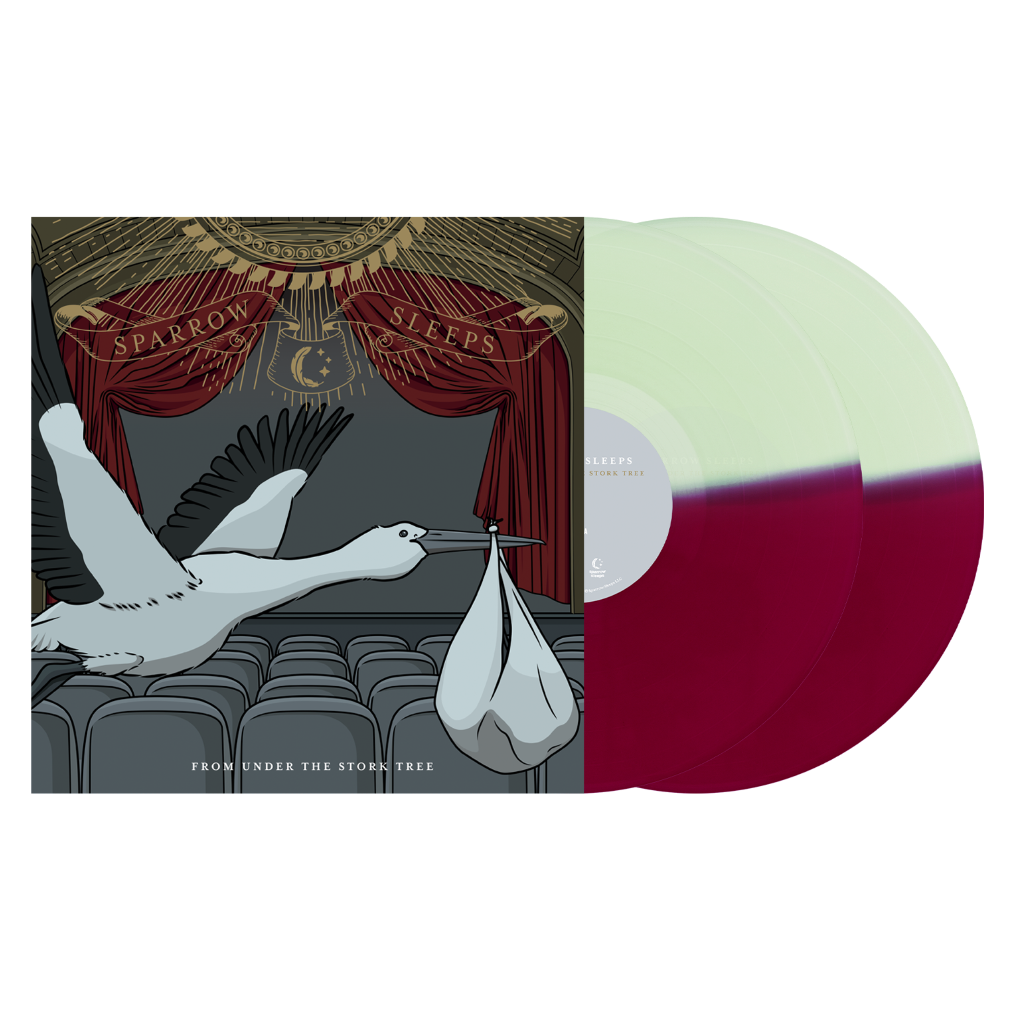 FALL OUT BOY/SPARROW SLEEPS 'FROM UNDER THE STORK TREE' 2LP (Coke Bottle Clear / Maroon Vinyl)