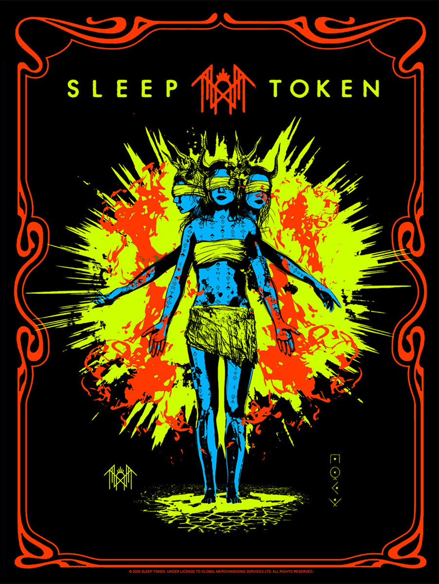 SLEEP TOKEN 'CHARACTER/ANGEL' FLOCKED BLACKLIGHT POSTERS