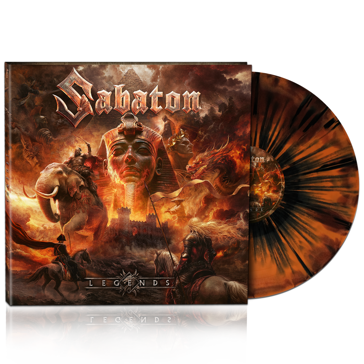 SABATON'LEGENDS' LP (Exclusive ' Limited to 300, Orange Cloud W/ Black Splatter Vinyl)
