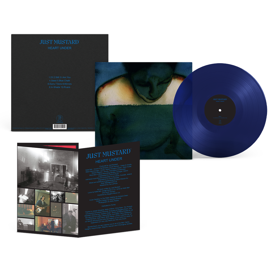JUST MUSTARD 'HEART UNDER' LP (Translucent Blue Vinyl)