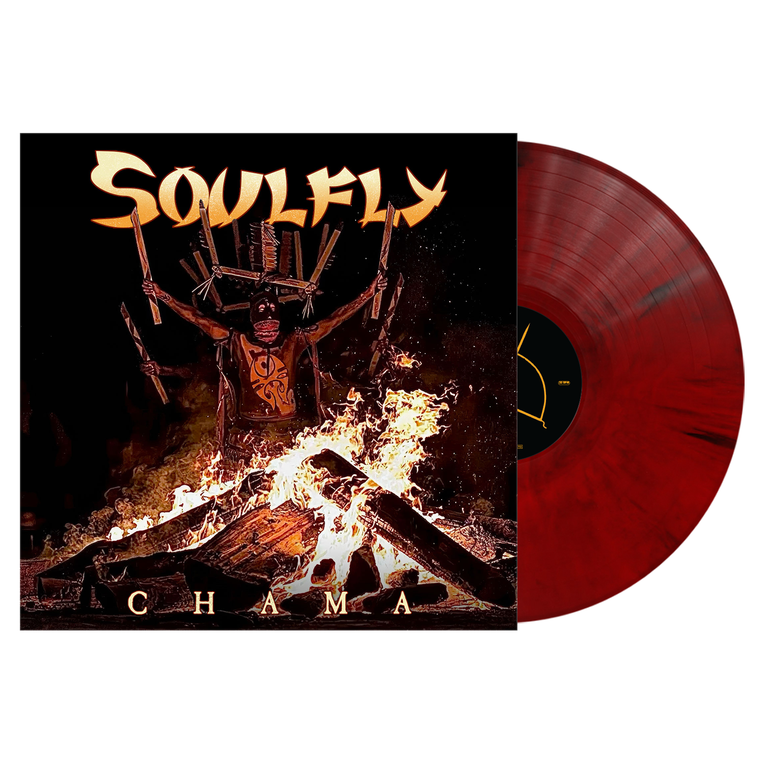 SOULFLY 'CHAMA' LP - EXCLUSIVE - LTD. 300 - RED/BLACK MARBLE
