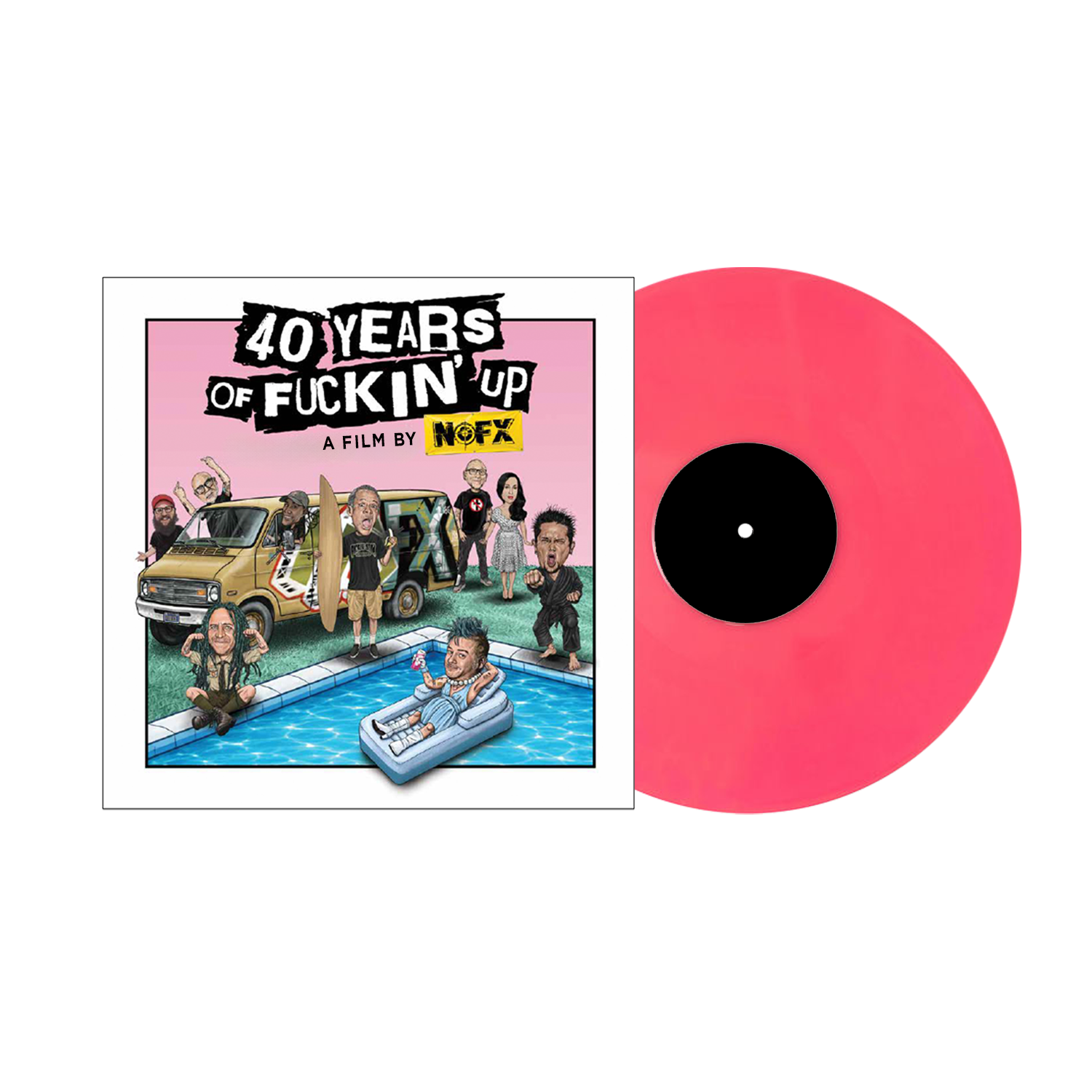 NOFX 『40 YEARS OF FUCKIN UP』 Hi-STANDARD NOFX '40 YEARS OF F*CKIN' UP: SOUNDTRACK' LP (Pink Vinyl)