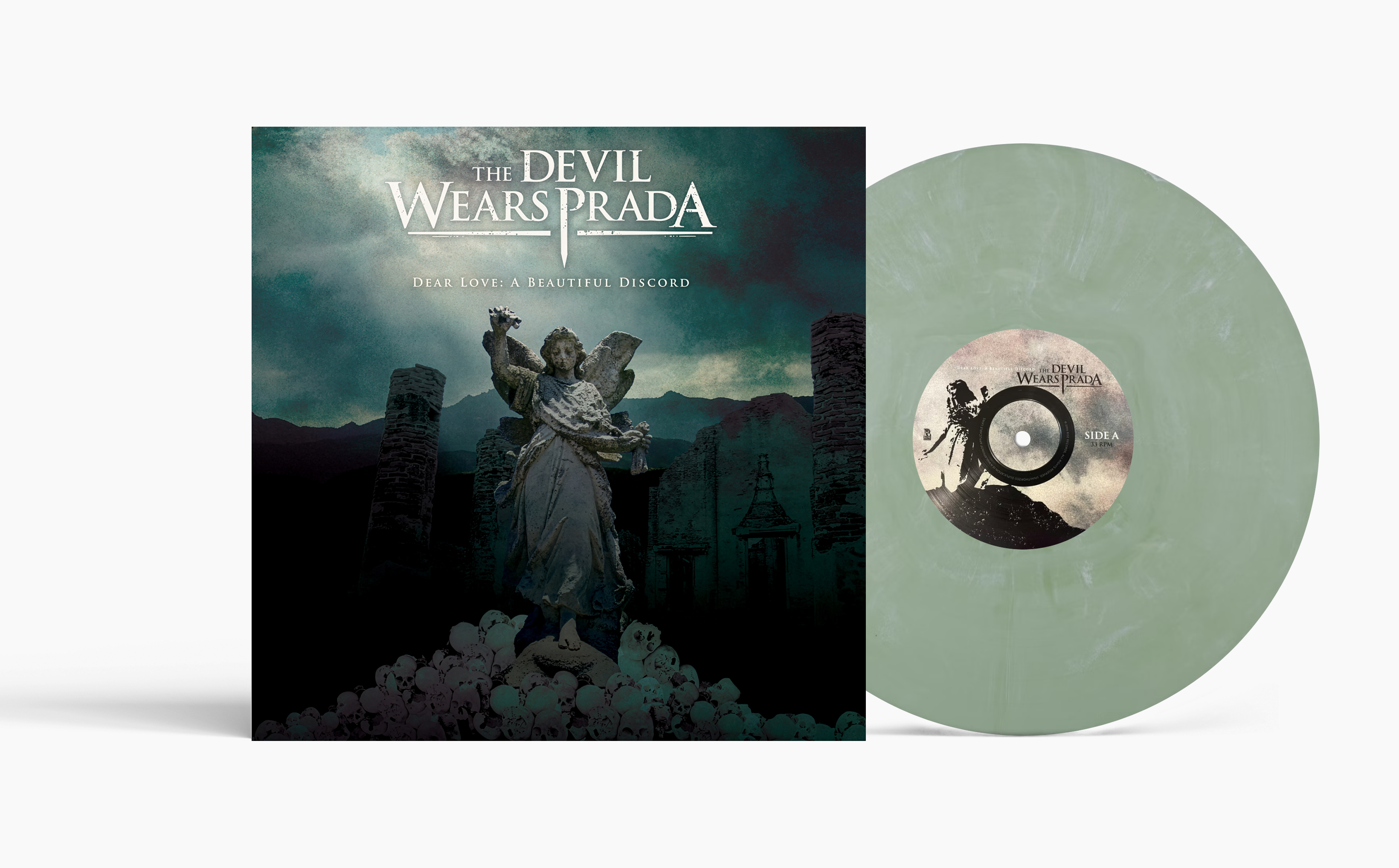 THE DEVIL WEARS PRADA ‘DEAR LOVE: A BEAUTIFUL DISCORD’ 20TH ANNIVERSARY LP (Exclusive – Limited to 500, Coke Bottle w/ White Mist Vinyl)