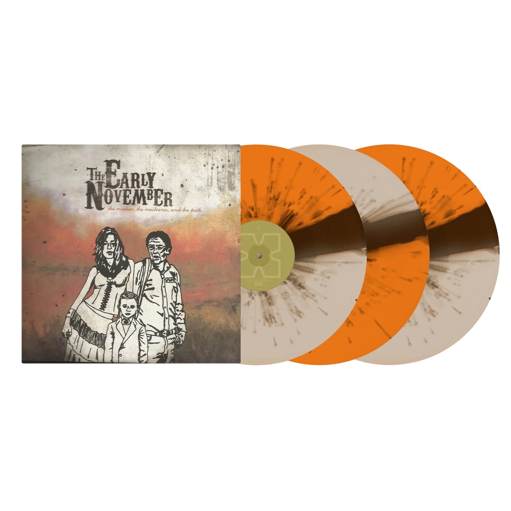 THE EARLY NOVEMBER 'THE MOTHER, THE MECHANIC, AND THE PATH' 3LP (Tangerine/Brown/Bone 3 Color Stripe with Brown Splatter Vinyl)