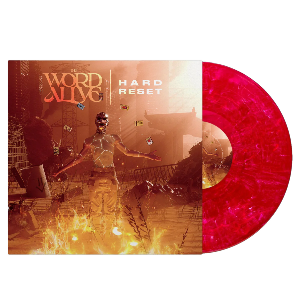 THE WORD ALIVE'HARD RESET' LP (Strawberry Haze Vinyl)