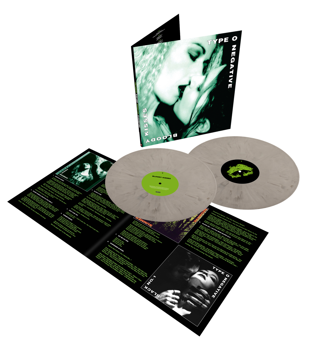 TYPE O NEGATIVE ‘BLOODY KISSES: SUSPENDED IN DUSK’ 2LP (Limited Edition – Only 1000 made, Gray Slime Vinyl)