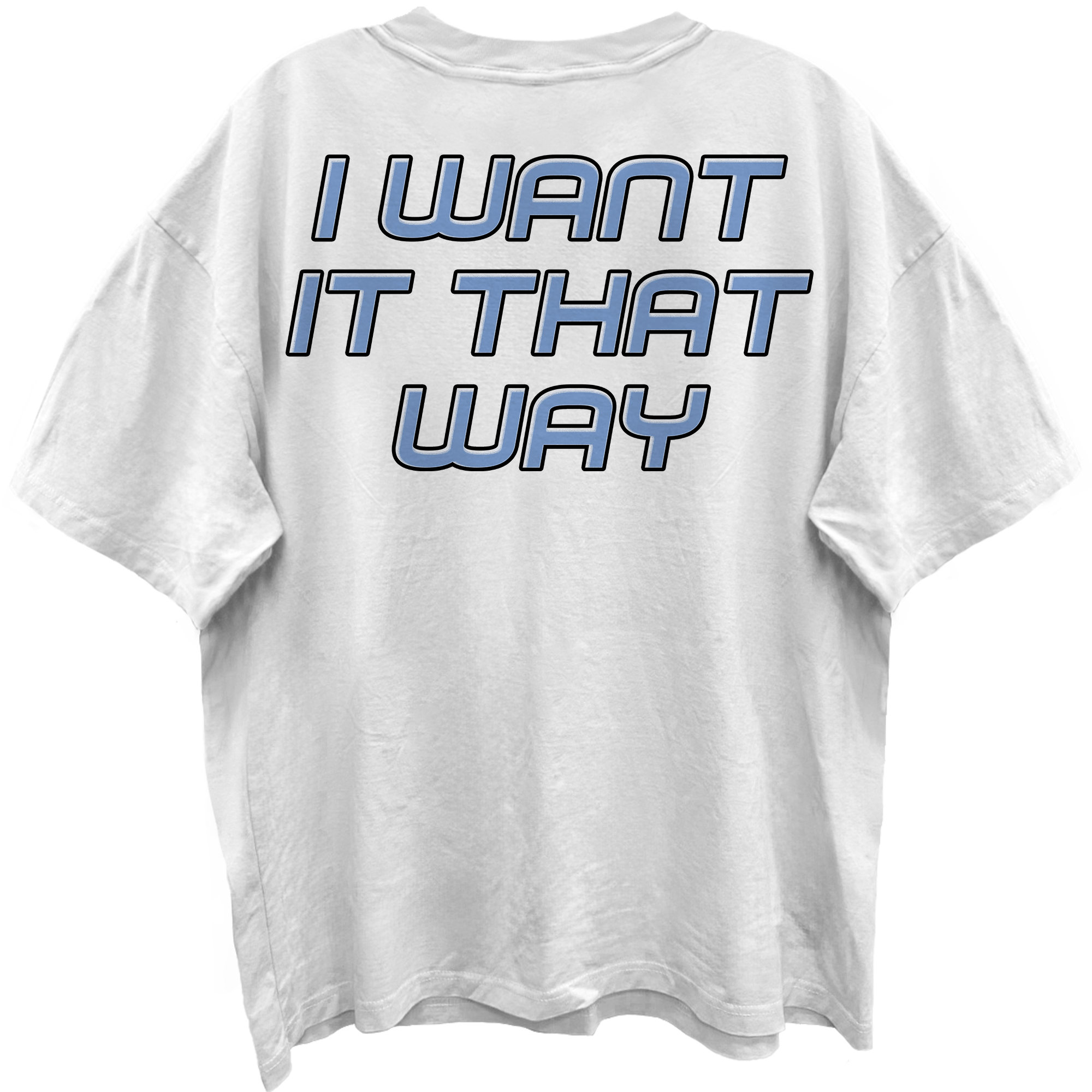 BACKSTREET BOYS I WANT IT THAT WAY BLANC WHITE ENZYME WASH T-SHIRT/GIANT VINTAGE T-SHIRT