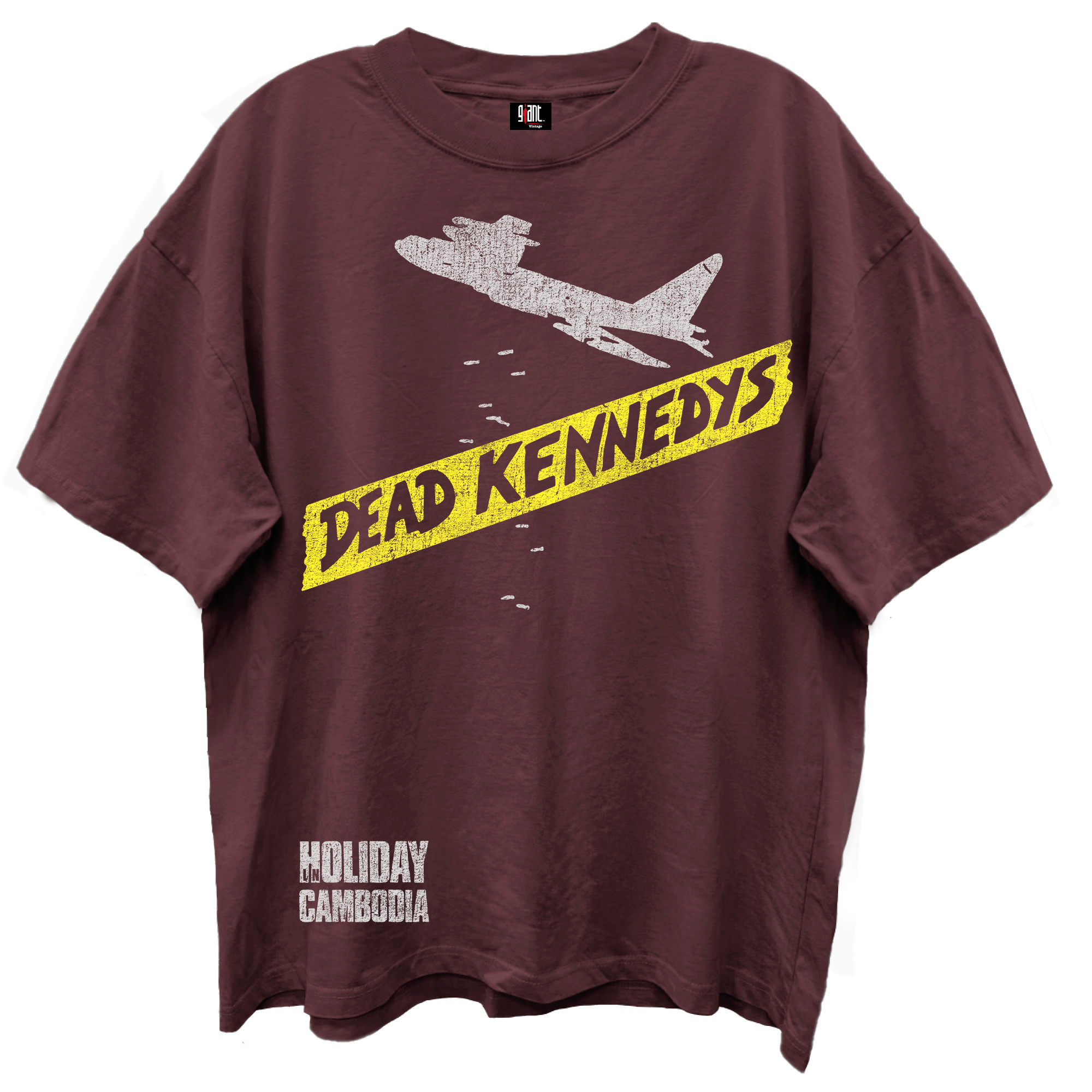 DEAD KENNEDYS HOLIDAY CAMBODIA MOHOGONY ENZYME WASH T-SHIRT/GIANT VINTAGE T-SHIRT