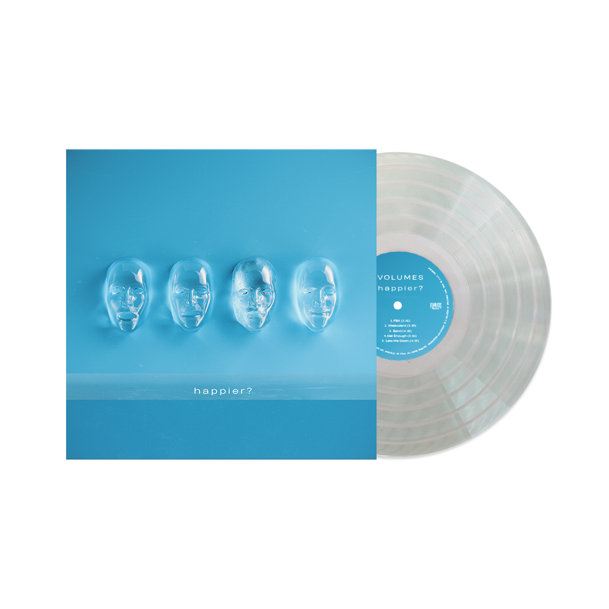 VOLUMES 'HAPPIER' LP (Coke Bottle Clear Vinyl)