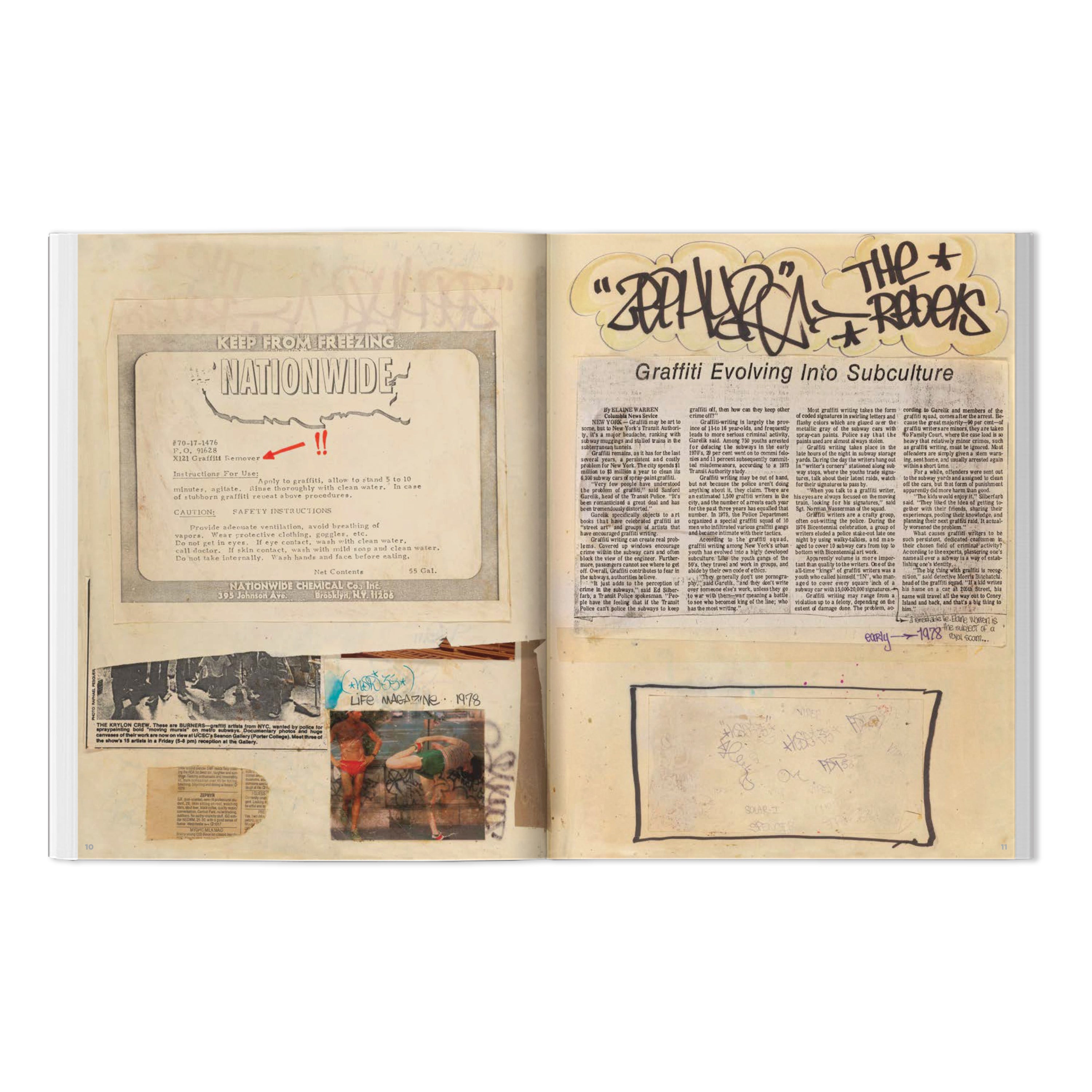 ZEPHYR "GRAFFITI BLACL BOOK/SCRAPBOOK: 1978 & BEYOND” BOOK