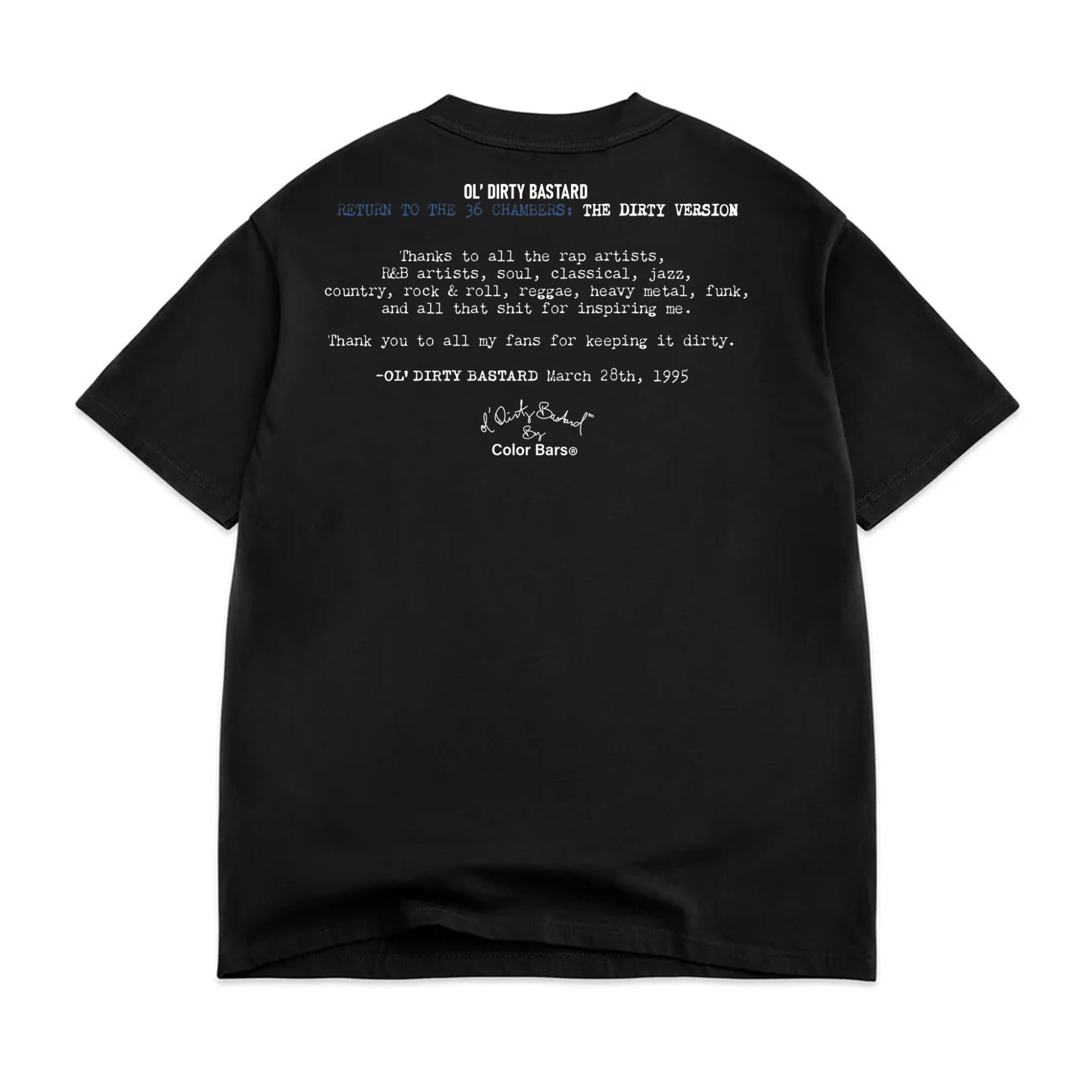 CD Tee Black Back