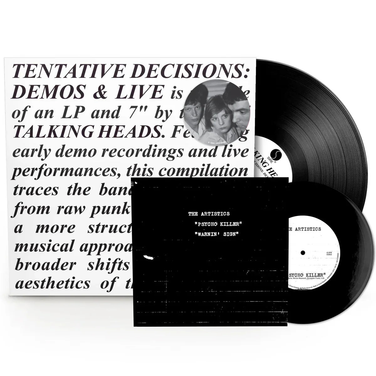 TALKING HEADS 'TENTATIVE DECISIONS: DEMOS & LIVE' LP + 7"