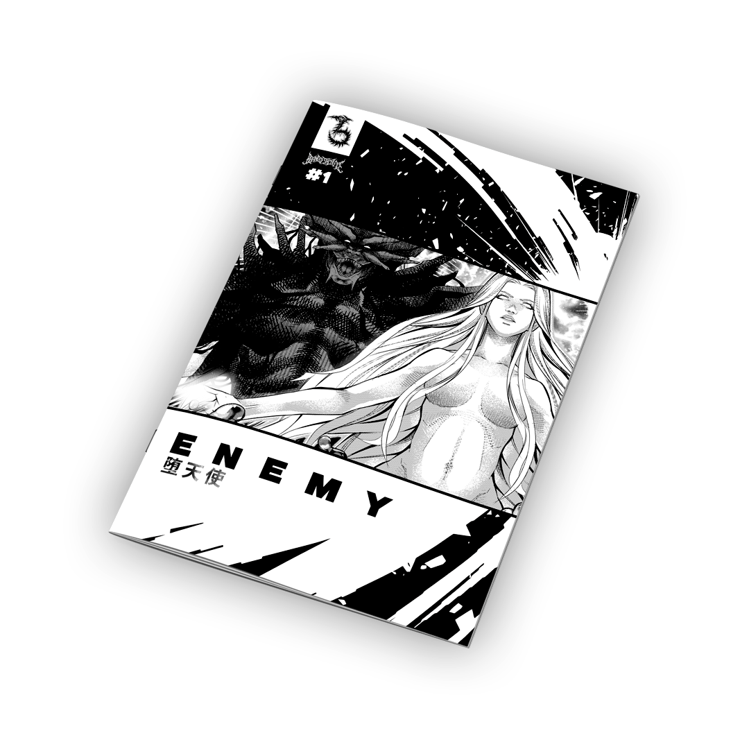 BRAND OF SACRIFICE 'ENEMY' 7" + COMIC BOOK (Limited Edition ' Only 150 Made, Blue & White Crystal Vinyl)