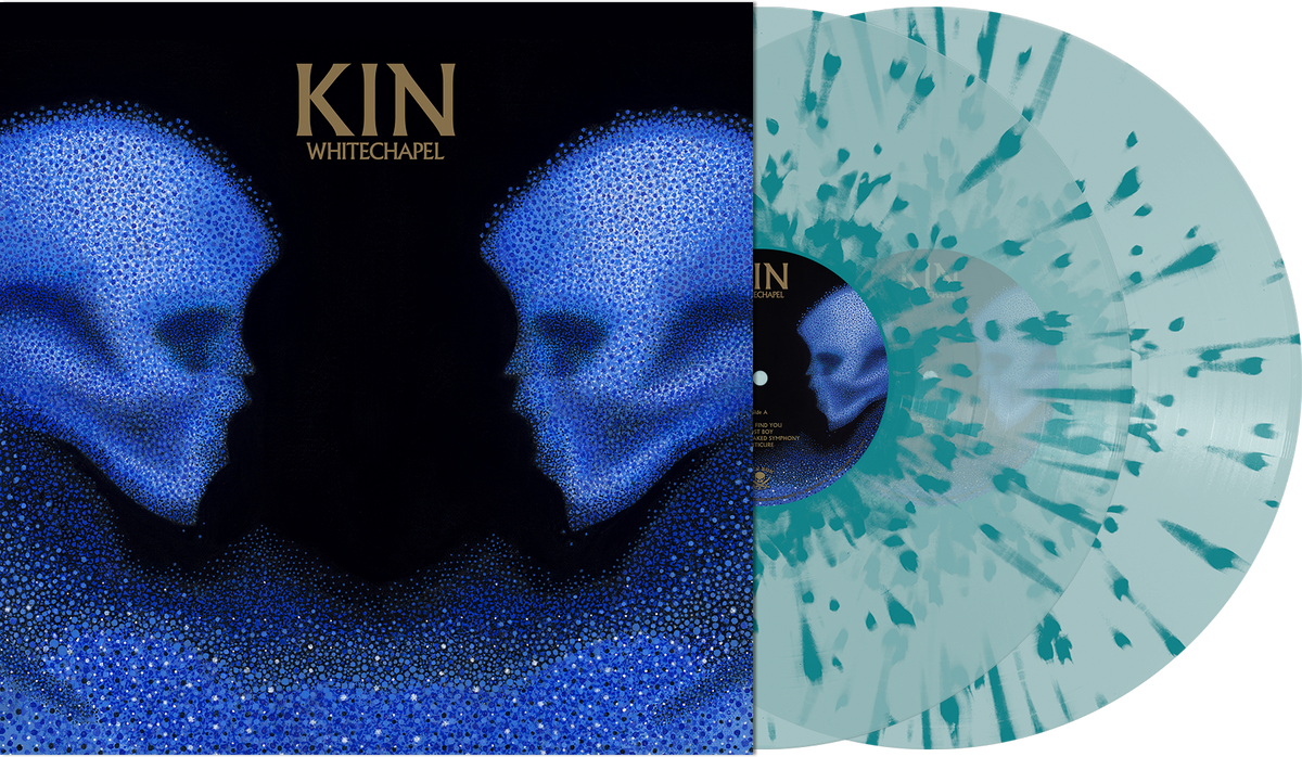 WHITECHAPEL 'KIN' LIMITED-EDITION ELECTRIC BLUE WITH AQUA BLUE SPLATTER 2LP ' ONLY 500 MADE