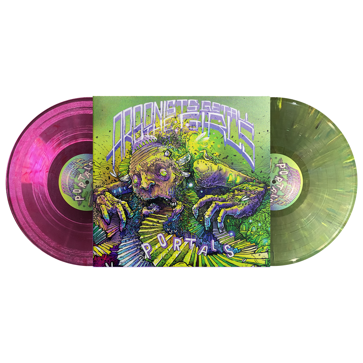 ARSONISTS GET ALL THE GIRLS 'PORTALS' 2LP (Limited Edition ' Only 100 Made, Opaque Mix and Violet w/ White Swirl Vinyl)