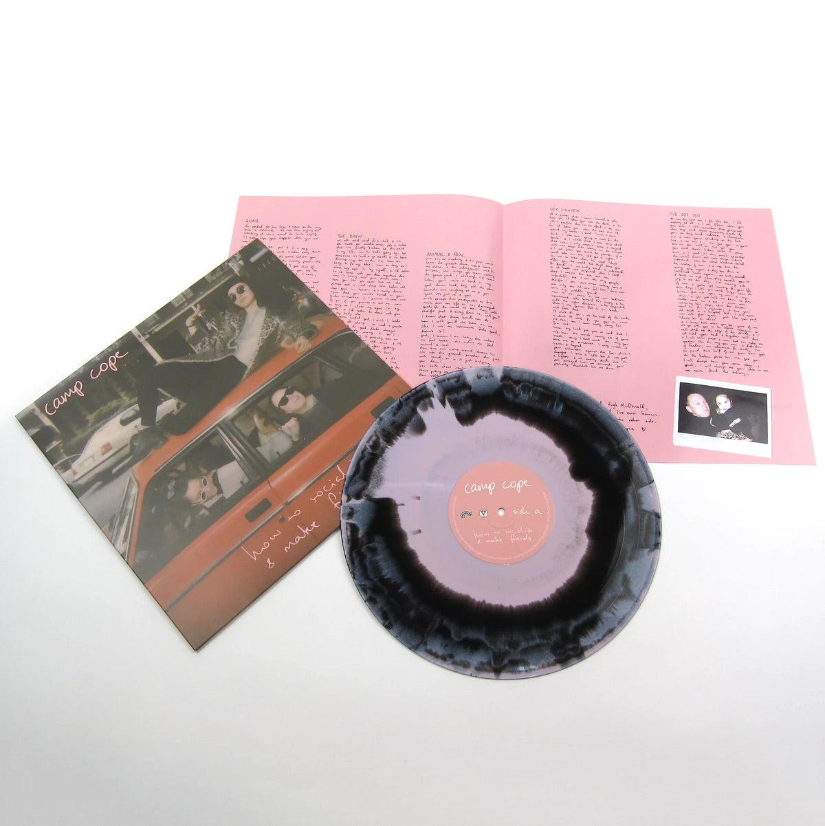 CAMP COPE 'HOW TO SOCIALIZE & MAKE FRIENDS' LP (Baby Pink & Black Swirl Vinyl)