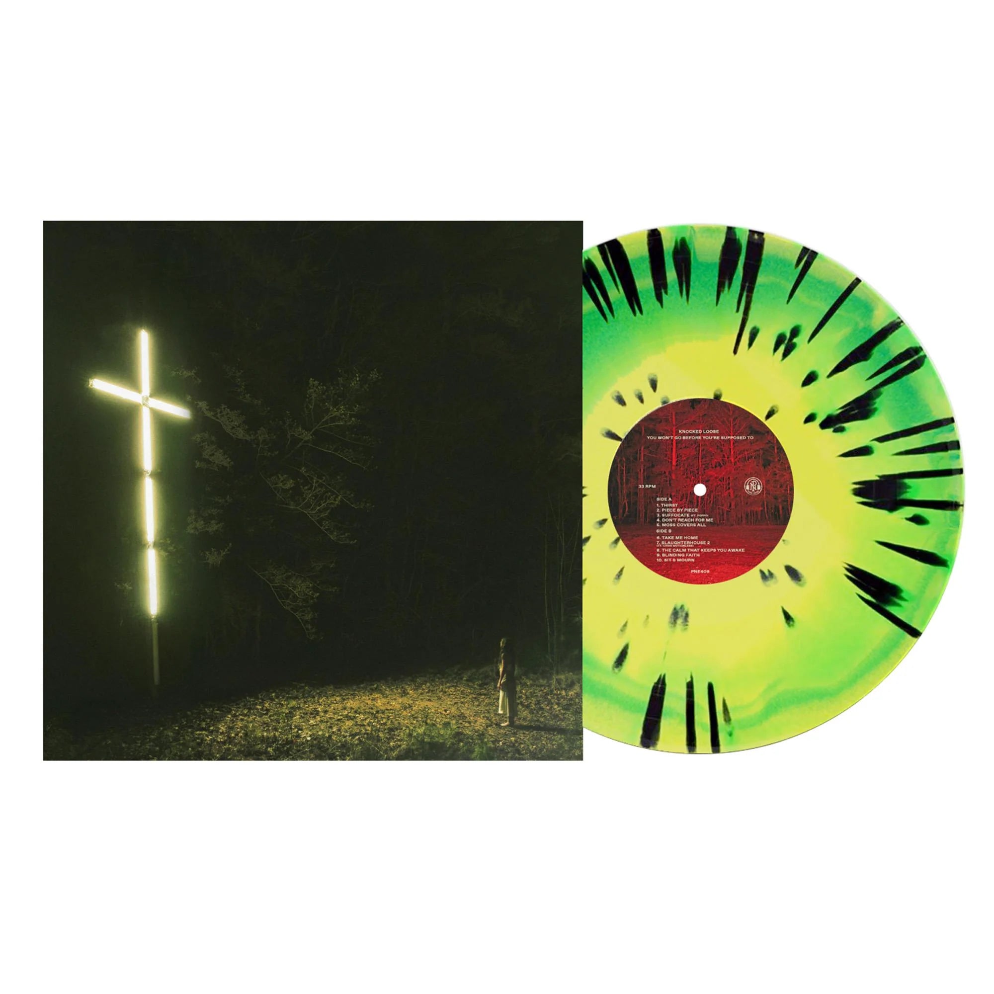 Knocked Loose You Won't Go Before You're Supposed To LP Green Yellow w Black Splatter