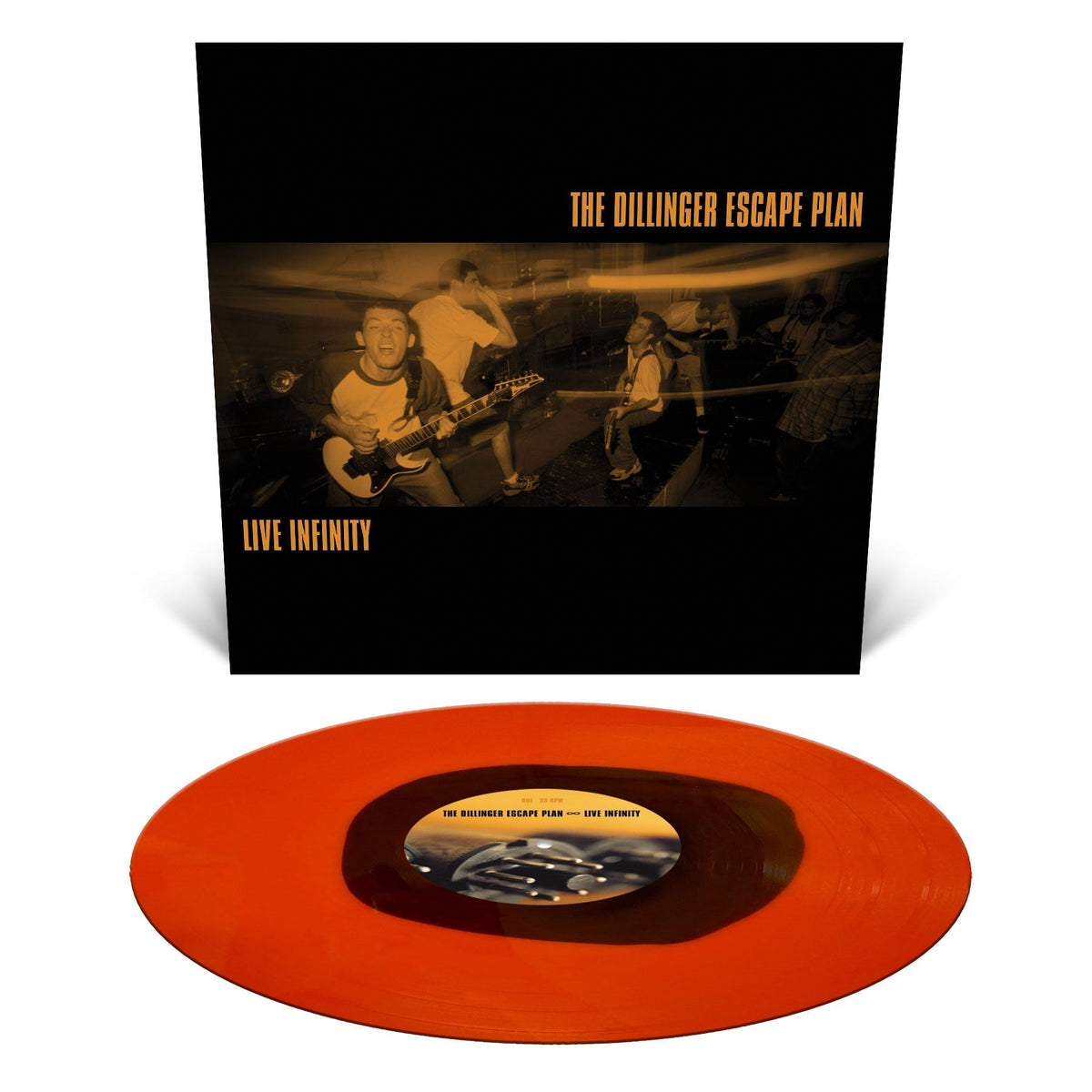 THE DILLINGER ESCAPE PLAN'LIVE INFINITY' LP (Black inside of Orange Krush Vinyl)