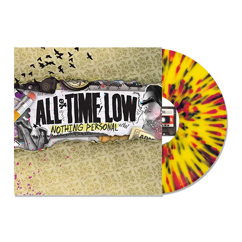 ALL TIME LOW ‘NOTHING PERSONAL’ LIMITED-EDITION TRANSPARENT YELLOW WITH BLACK AND PINK SPLATTER LP – ONLY 500 MADE