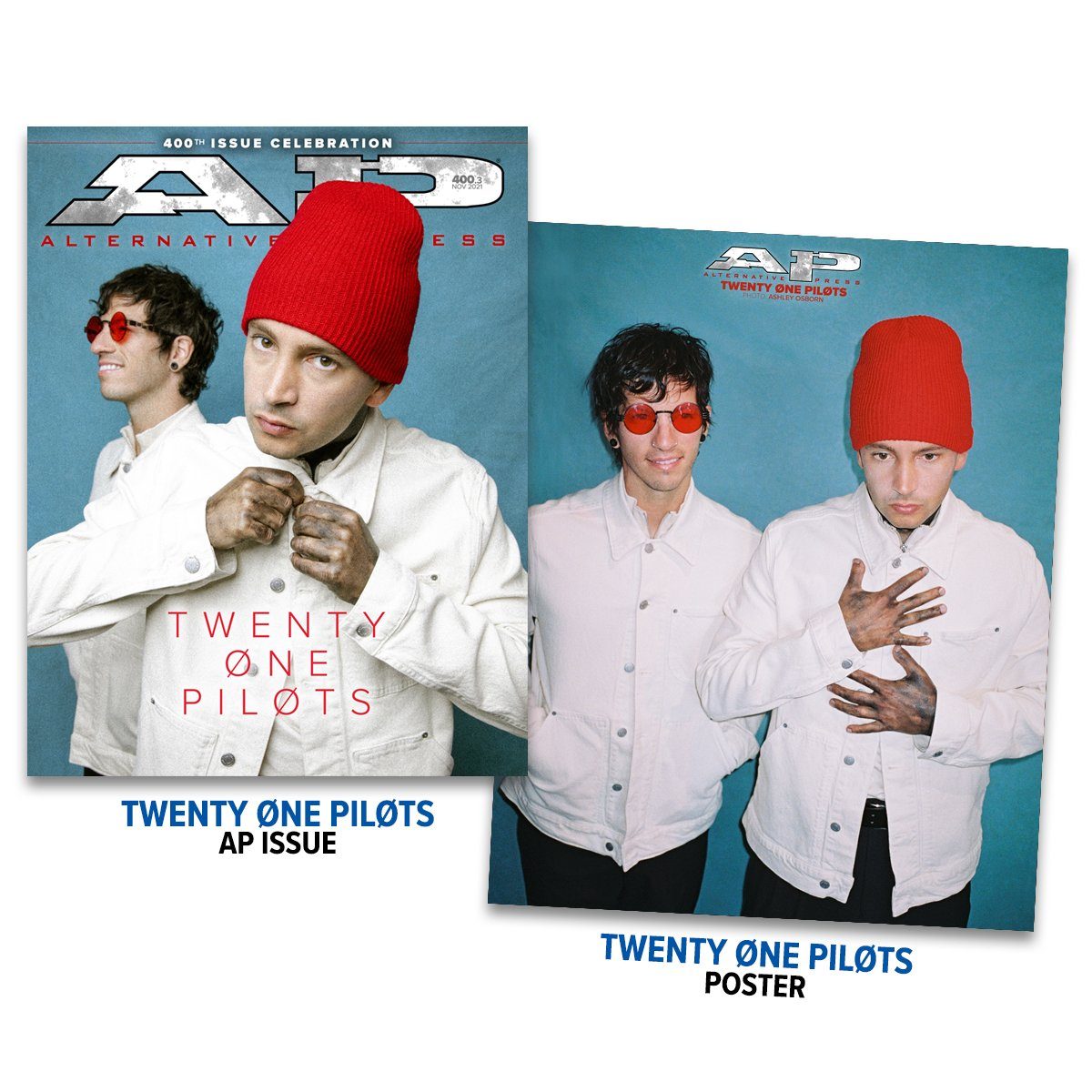 Twenty One Pilots - Alternative Press Magazine Issue 400 - November 2021 - Version 3 New Gen Magazine Alternative Press Yes, Include Poster