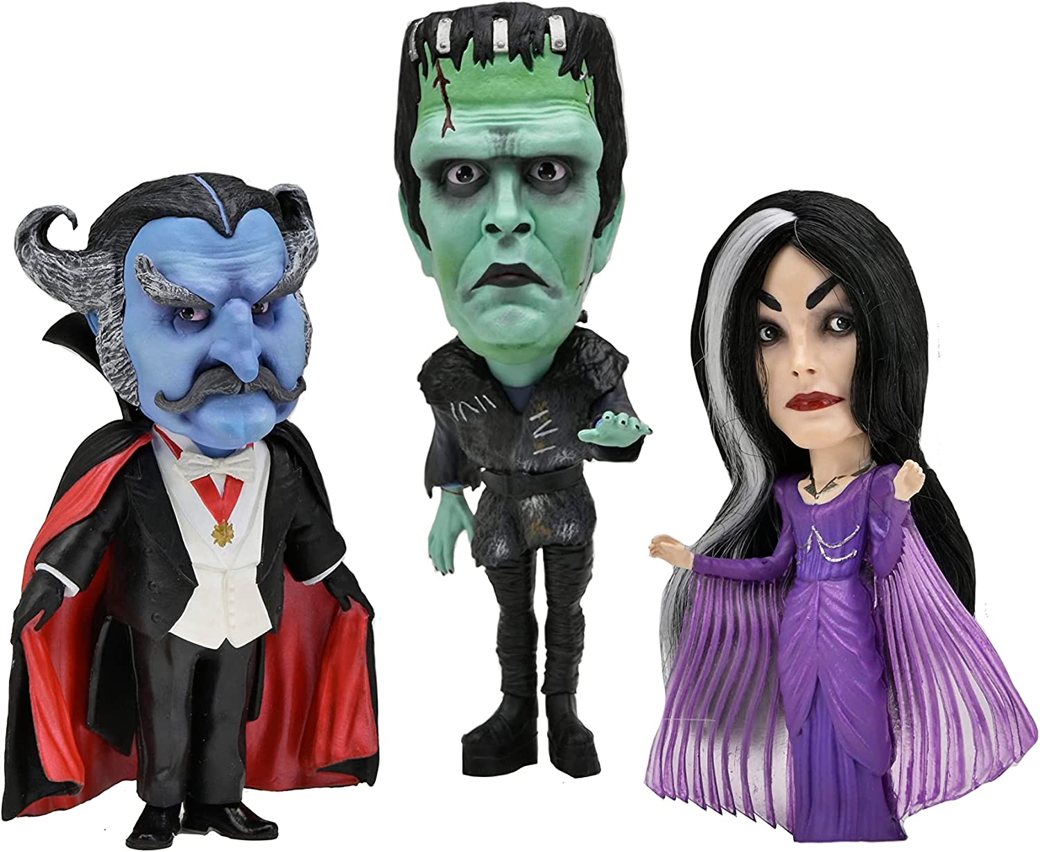 The Munsters wacky WOBBLER 首振りフィギュア4体セット ROB ZOMBIE'S THE MUNSTERS - LITTLE BIG HEAD 3 PACK - NECA CLOTHED FIGU