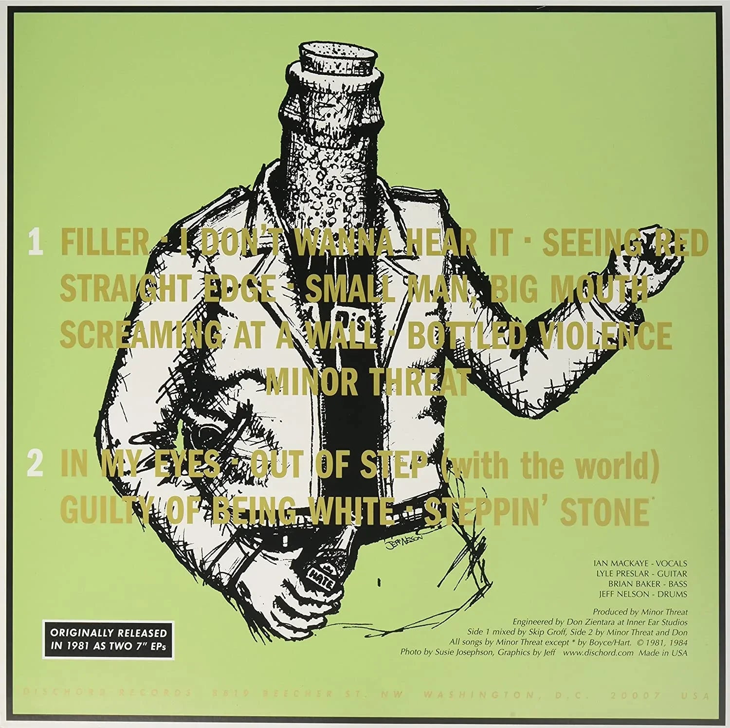 MINOR THREAT 'SELF TITLED' LP (blue vinyl)