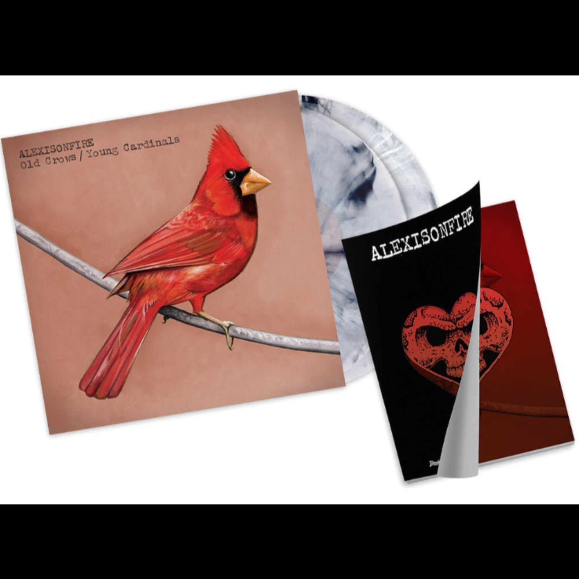ALEXISONFIRE 'OLD CROWS/YOUNG CARDINALS' Black/White Marble LP + BrooklynVegan Special Edition Magazine (ltd to 500)