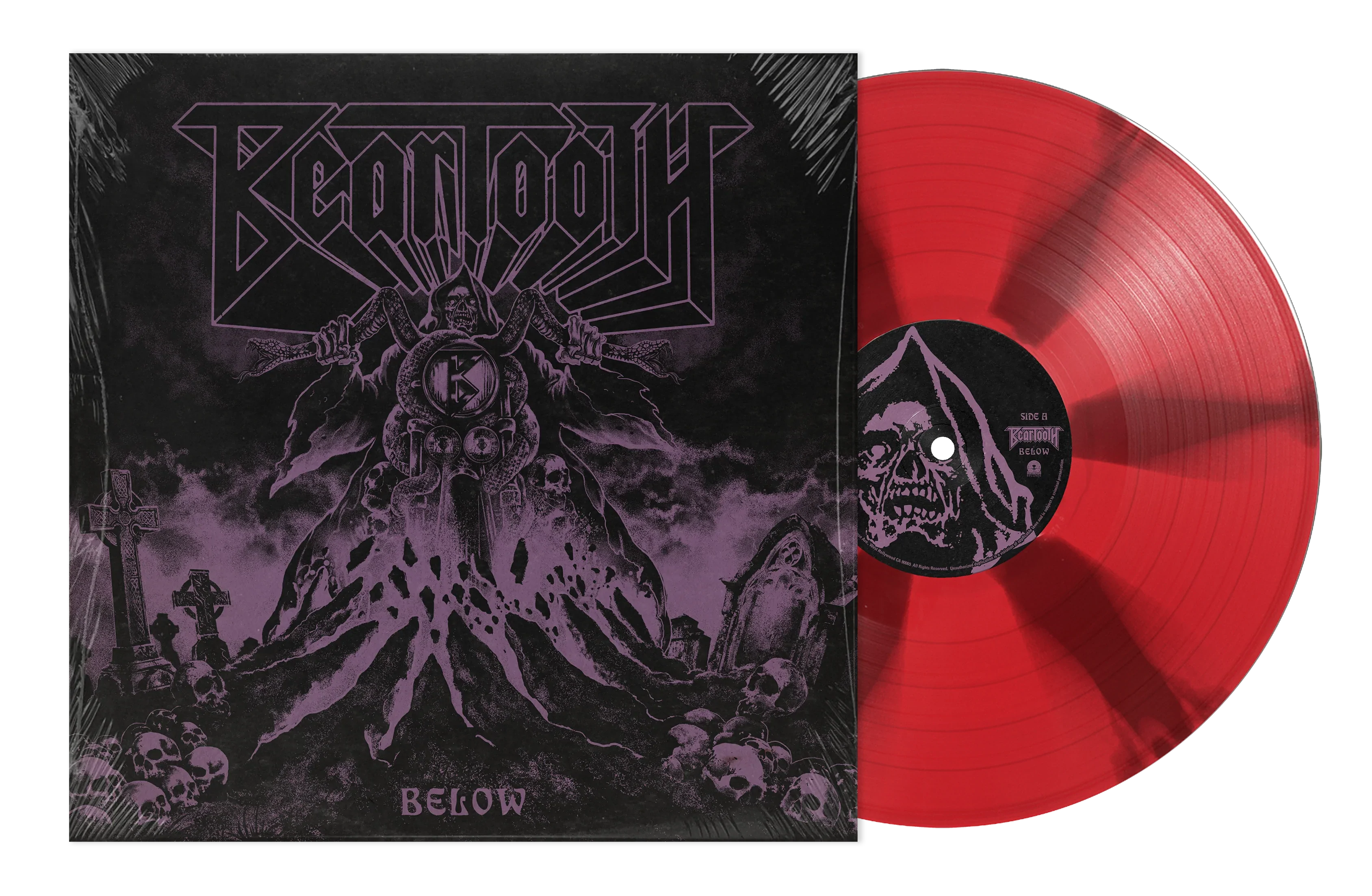 BEARTOOTH 'BELOW' LIMITED-EDITION RED AND GREY CORNETTO LP — ONLY 300 MADE