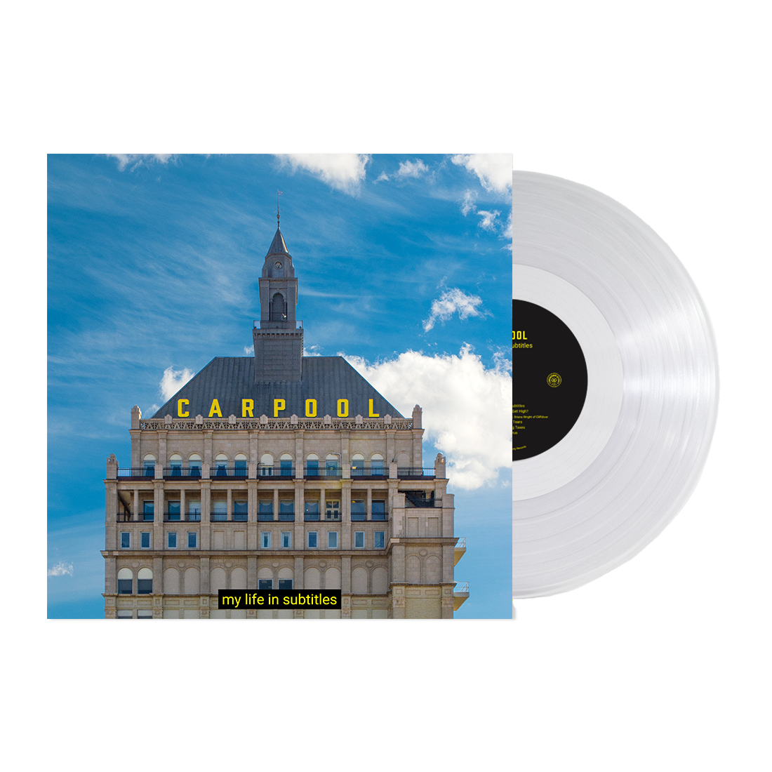 CARPOOL ‘MY LIFE IN SUBTITLES’ LP (Limited Edition – Only 100 made, Clear Vinyl)