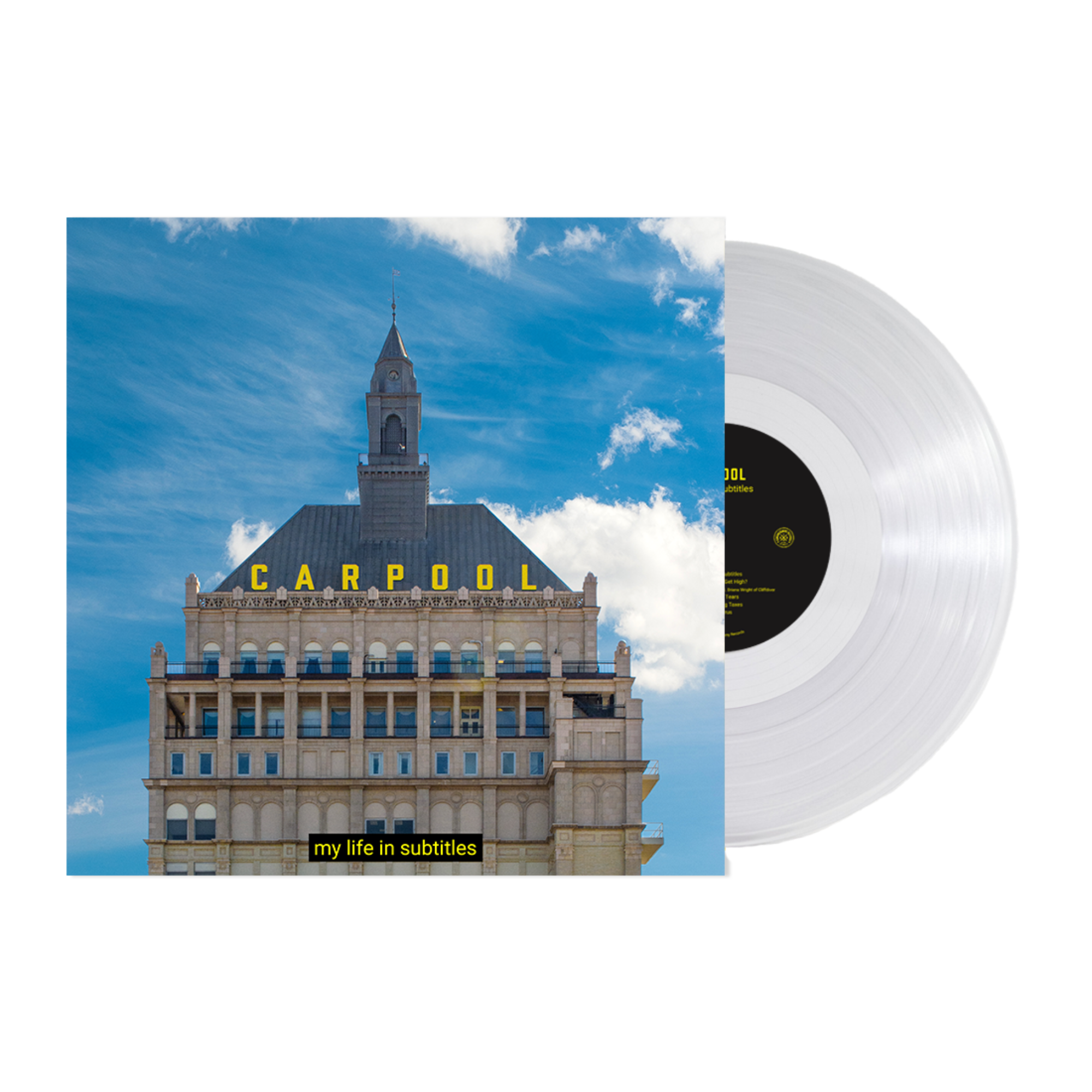 CARPOOL ‘MY LIFE IN SUBTITLES’ LP (Limited Edition – Only 100 made, Clear Vinyl)
