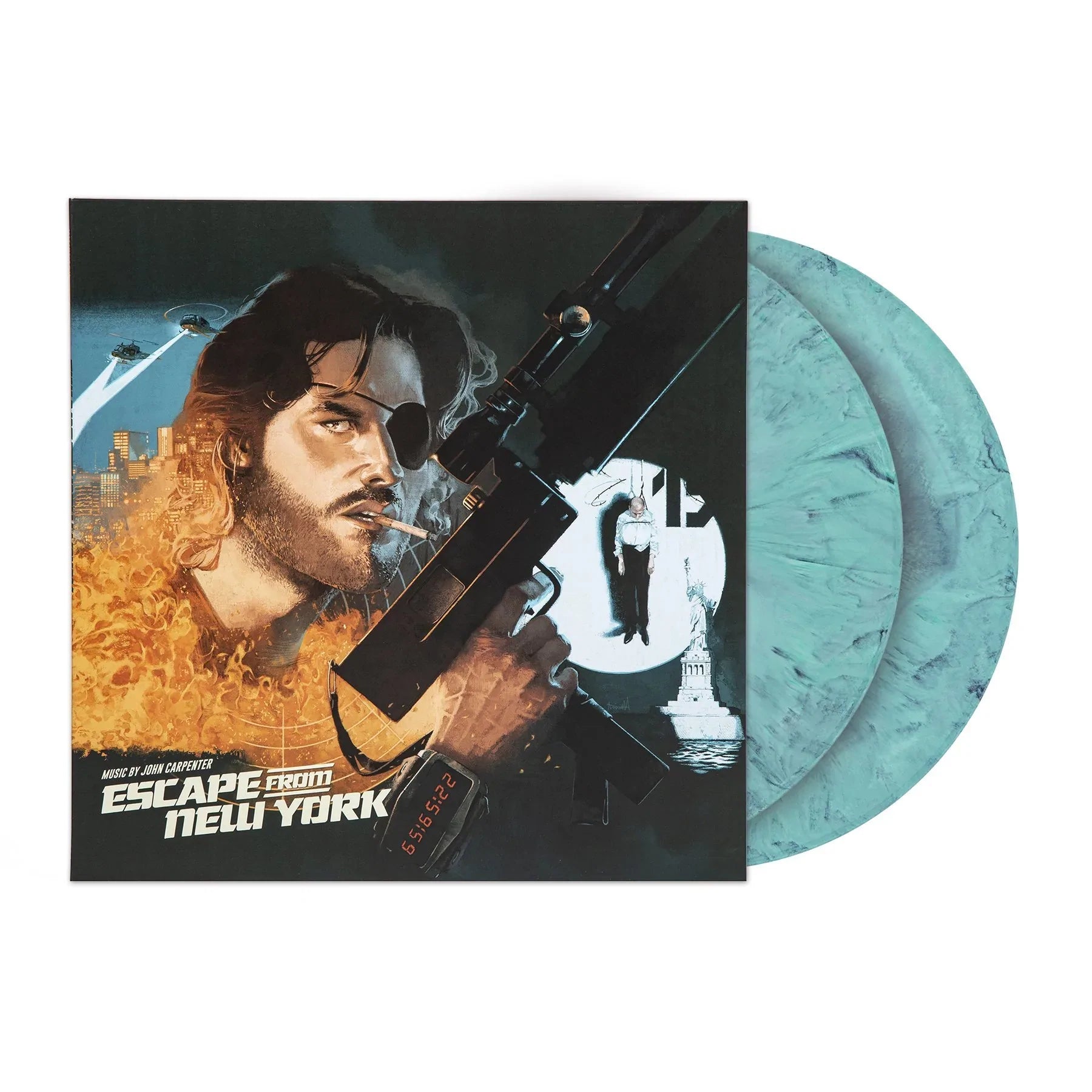 ESCAPE FROM NEW YORK SOUNDTRACK 2LP (Blue, Green, Black Marble Vinyl, Music by John Carpenter)