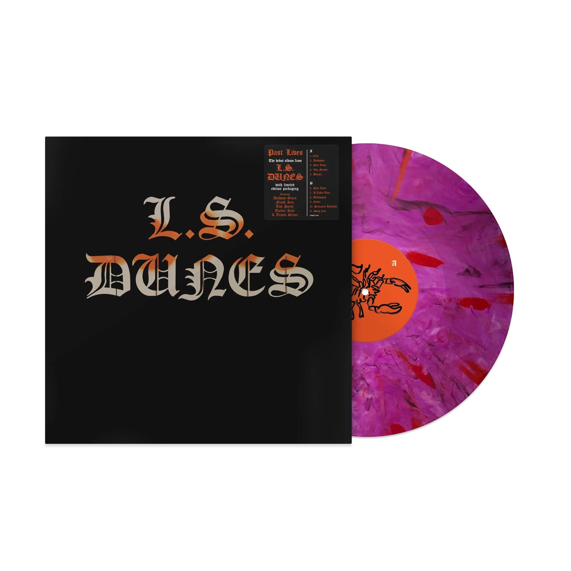 L.S. DUNES ‘PAST LIVES’ LP (Limited Edition – Only 500 Made, Purple & Black Swirl Vinyl)