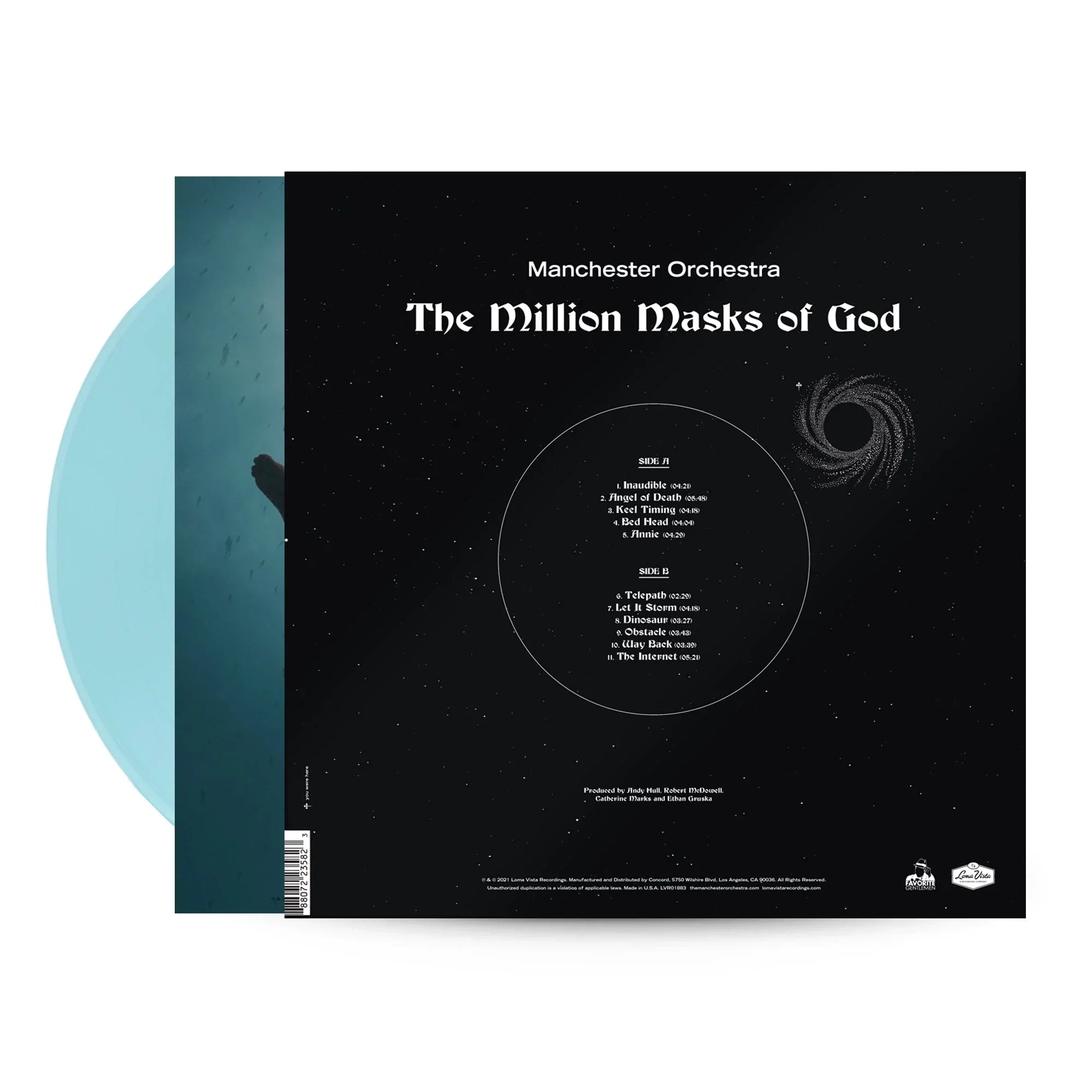 MANCHESTER ORCHESTRA ‘THE MILLION MASKS OF GOD’ LP (Transparent Light Blue Vinyl)
