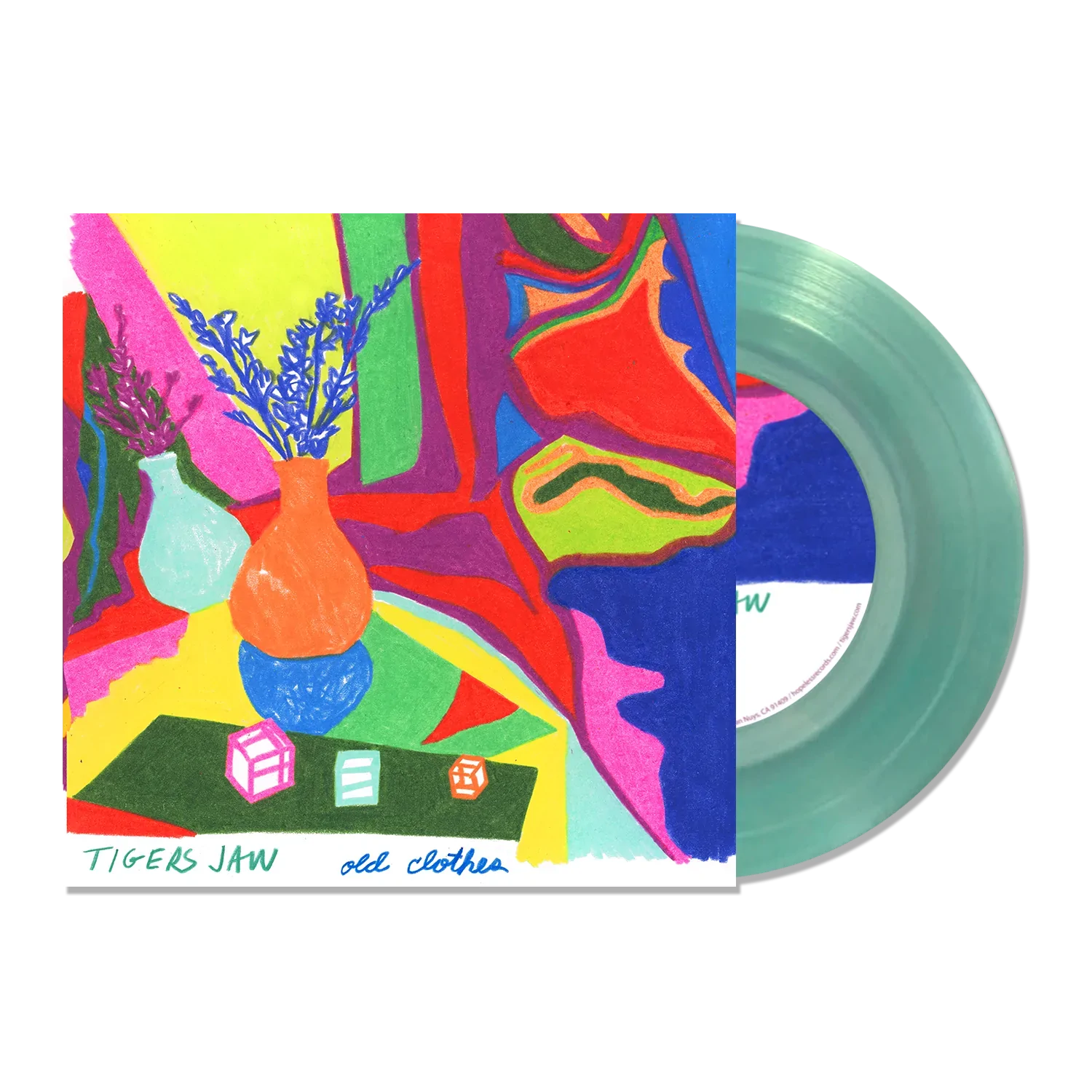 TIGERS JAW ‘OLD CLOTHES’ 7" (Limited Edition – Only 300 Made, Coke Bottle Clear 7" Vinyl)