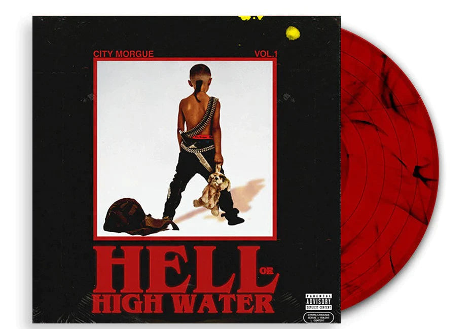 CITY MORGUE ‘VOL. 1 HELL OR HIGH WATER’ LP (Limited Edition – Only 500 Made, Clear Red, Black Swirl Vinyl)
