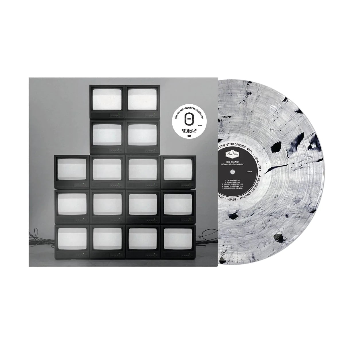 RISE AGAINST 'NOWHERE GENERATION' LP (Limited Edition — Only 600 Made, Inky Black on Clear Vinyl)