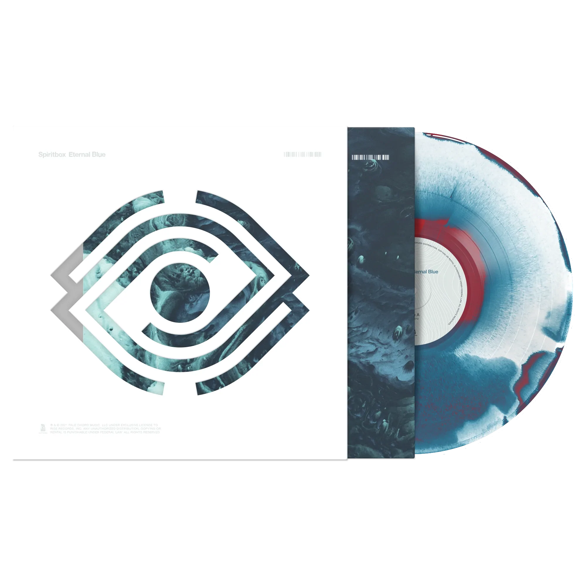 SPIRITBOX ‘ETERNAL BLUE’ LIMITED-EDITION WHITE, RED, AND BLUE SMUSH LP – ONLY 300 MADE