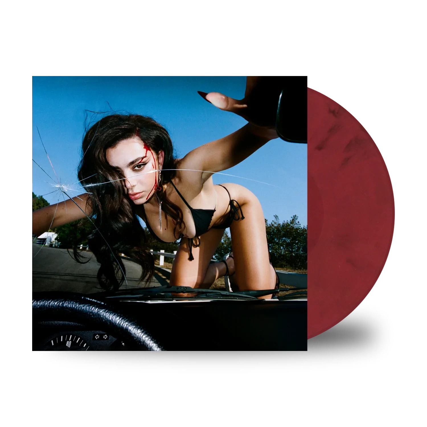 CHARLI XCX 'CRASH' LP (Red/Black Marble Opaque Vinyl)
